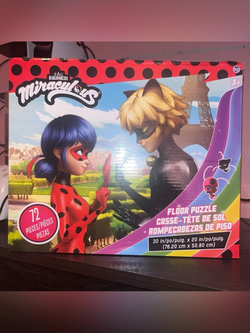 Miraculous Ladybug & Cat Noir 72-Piece Floor Puzzle – Red & Black